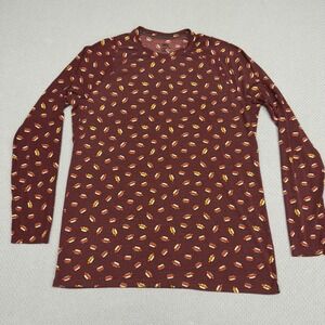 SAXX Viewfinder Shirt Mens Large Red Hotdog Frankfurter Long Sleeve Tee